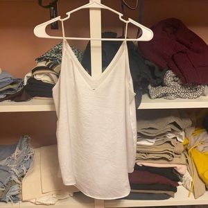 Express White Satin Tank